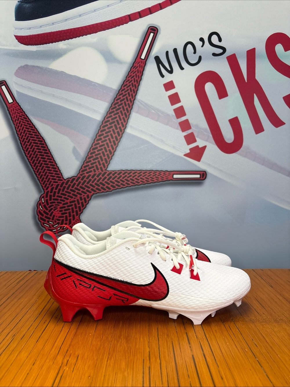 Nike Vapor Edge Speed 360 2 Football Cleats Men's Size 12 White University Red